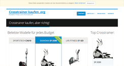 Desktop Screenshot of crosstrainerkaufen.org